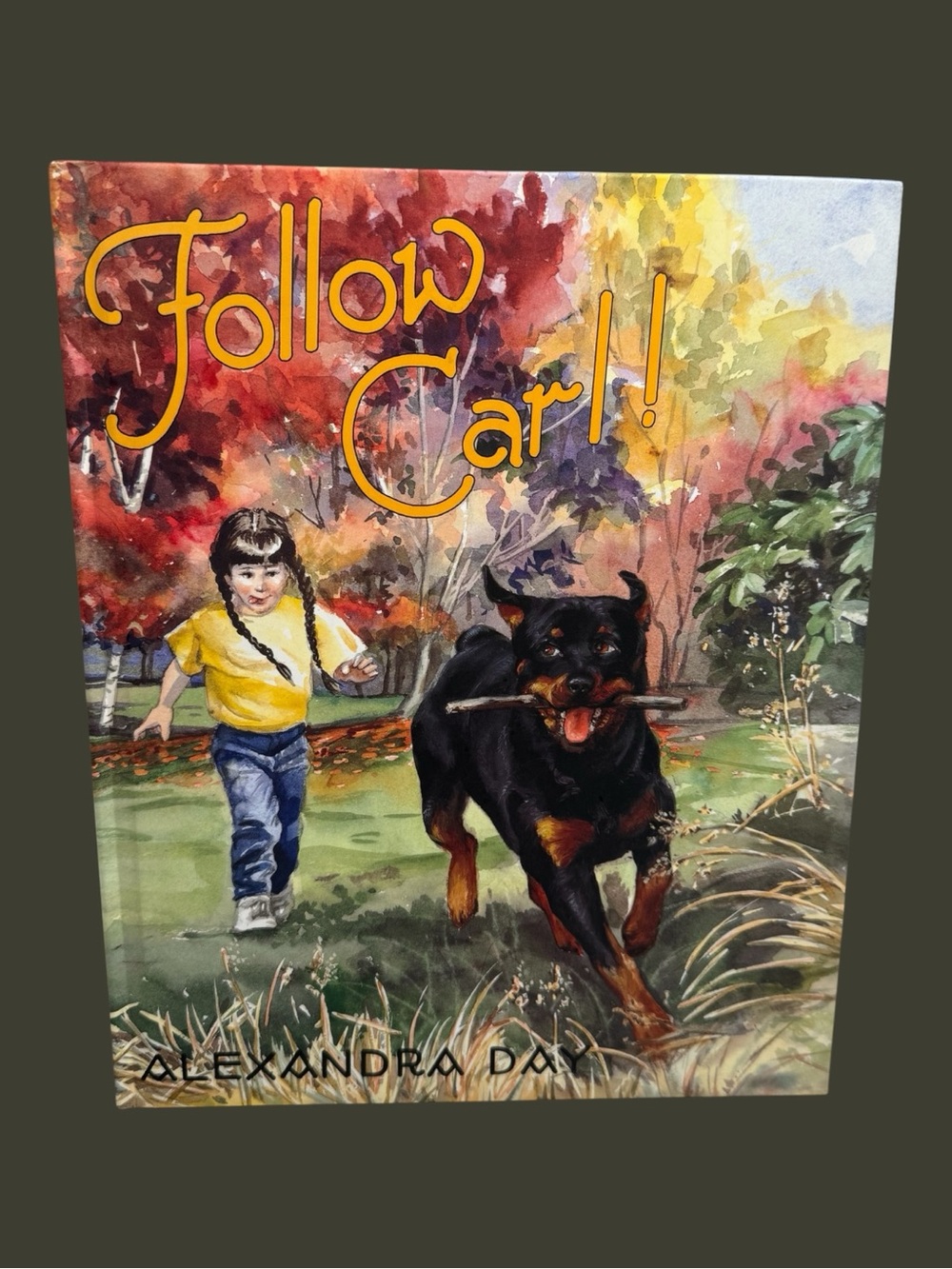 Vintage First Edition Signed Book by Author Alexandra Day "Follow Carl" 1998